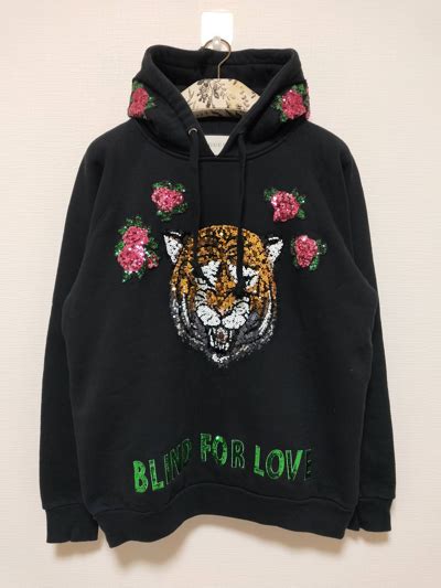 gucci sequin tiger hoodie|gucci snake hoodie.